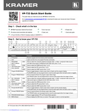 Kramer VP-733 Quick Start Manual