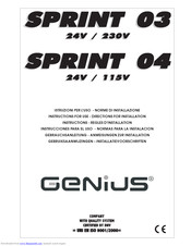 Genius SPRINT 03 Instructions For Use Manual