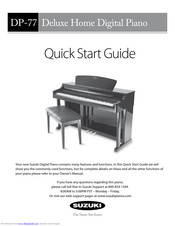 Suzuki Deluxe Home DP-77 Quick Start Manual