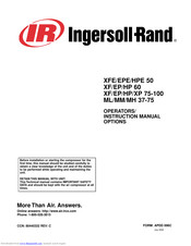 Ingersoll-Rand XFE 50 Operators/Instruction Manual Options