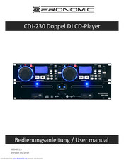 Pronomic CDJ-230 Doppel User Manual
