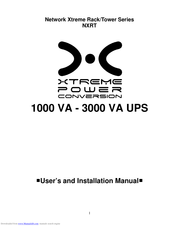 Xtreme Power Conversion Network Xtreme Rack/Tower Series User And Installation Manual