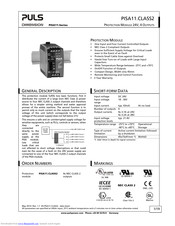 Puls dimension PISA11.CLASS2 Datasheet