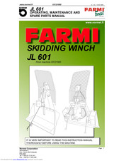 Farmi Forest Corporation JL 601 Operating, Maintenance And Spare Parts Manual