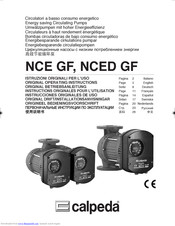 Calpeda NCE GF Series Original Operating Instructions