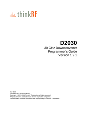 ThinkRF D2030 Programmer's Manual