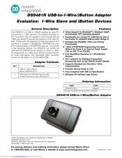 Maxim Integrated DS9481R Manual