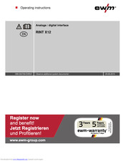 EWM RINT X12 Operating Instructions Manual