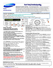 Samsung WF218ANWXAA Fast Track Troubleshooting