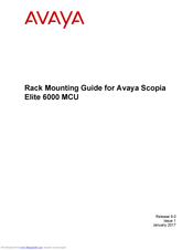Avaya Scopia Elite MCU 6105 Rack Mounting Manual