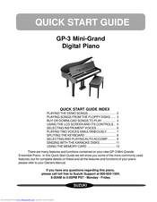 Suzuki GP-3 Mini-Grand Quick Start Manual