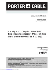 Porter Cable PCE381 Instruction Manual