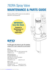 Nordson Efd 782RA Maintenance & Parts Manual