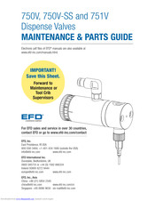 Nordson Efd 750V Maintenance & Parts Manual