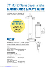 Nordson Efd 741MD-SS Series Maintenance & Parts Manual