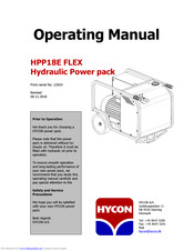 HYCON HPP18E FLEX Operating Manual