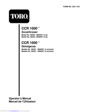 Toro CCR 1000 38400 Operator's Manual