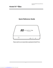 WindStream Technologies KineticTV Box Quick Reference Manual