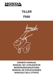 Honda Power Products F560 Owner's Manual