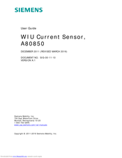 Siemens A80850 User Manual