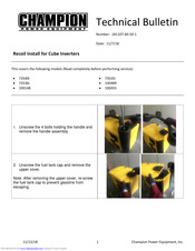 Champion Power Equipment 73535i Technical Bulletin