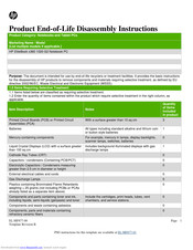 HP HP EliteBook x360 1020 G2 Product End-Of-Life Disassembly Instructions