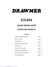 Drawmer DS404 Operator's Manual
