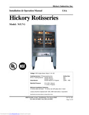 Hickory Industries N/5.7 G Installation & Operation Manual