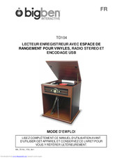 Bigben TD104 Operating Instructions Manual