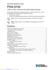 National Instruments PXIe-5745 Getting Started Manual