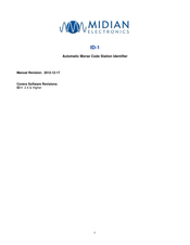 Midian ID-1 Manual