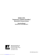 Met One Instruments 597A Operation Manual