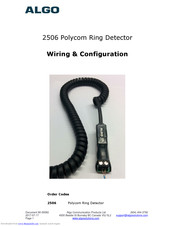 Algo 2506 Configuration Manual