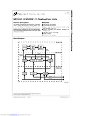 National Semiconductor NS32081-15 Manual