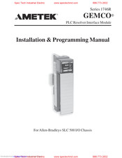 Ametek GEMCO 1746R Series Installation & Programming Manual