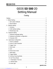 geos SD 580 2D Setting Manual