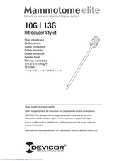 Devicor Mammotome elite 13 G Instructions For Use Manual