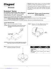 LEGRAND Evolution 6CFFTC Installation Instructions Manual