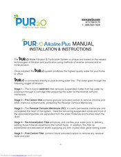PUR2o Alkaline Plus Installation Instructions Manual