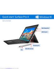 Microsoft Surface Pro 4 Quick Start Manual
