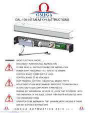 omega OAL-100 Instalation Instructions
