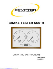 Crypton 660-R Operating Instructions Manual