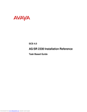 Avaya SR 2330 Task Based Manual