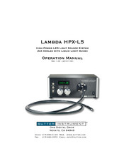 Sutter Instrument Lambda HPX-L5 Operation Manual