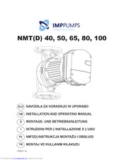 IMP PUMPS NMT 80 Installation And Operating Manual