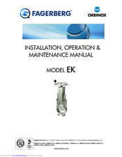 Orbinox FAGERBERG EK Installation, Operation & Maintenance Manual