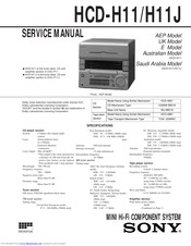 Sony HCD-H11J Service Manual
