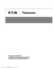 Eaton 9315 Installation And Operation Manual