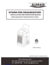 ALORAIR STORM PRO Installation And Operation Manual