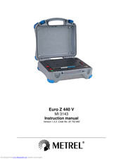 METREL MI 3143 Instruction Manual